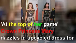 'At the top of her game' Crown Princess Mary dazzles in upcycled dress for gala dinner