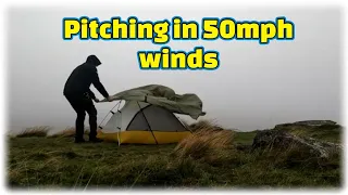 50mph wind test of the Collins Outdoors Strong Breeze #wildcamping #storm #ultralight