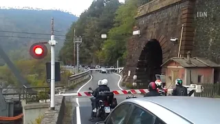 train crossing a tunnel