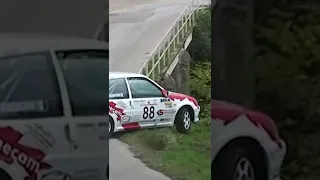 Car catches fire | rally crash