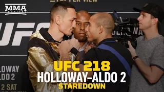 UFC 218: Max Holloway vs. Jose Aldo Staredown - MMA Fighting