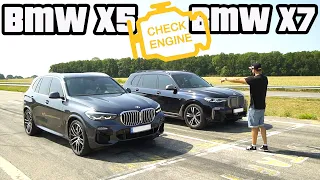 Гонка! BMW x7 G07 против BMW x5 G05! Два M50i, но кто быстрее на 402м?!