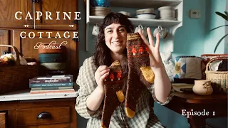 Caprine Cottage Podcast Ep.1 | Spinning Homegrown Cashmere, Magic Toadstool Socks and 3 WIPs