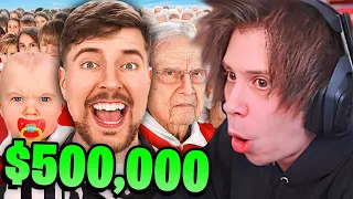 RUBIUS REACCIONA a GENTE DE 1-100 AÑOS PELEA por 500.000$ | MR BEAST