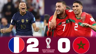 مباراة تاريخية ● المغرب وفرنسا 2-0 نصف نهائي كأس العالم 2022 وجنون [جواد بدة] 4K