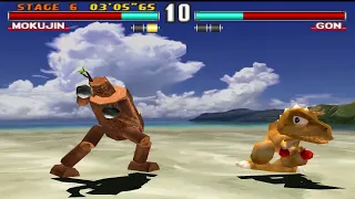 Mokujin Arcade Mode And Ending - Hard Difficulty - Tekken 3