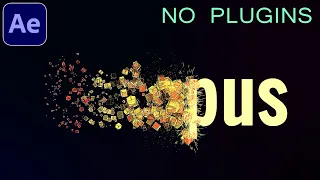 No Plugins - How to create a Cube Particles Text and Logo Animation in After Effects #oe345