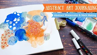 Abstract Watercolor Art Journaling and Mark Making