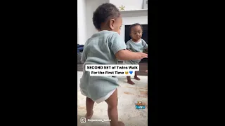 OUR SECOND SET OF TWINS ARE WALKING 🥹 *adorable* #Shorts