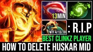 13Min Desolator [Clinkz] How to Destroy Solo Midlane Huskar BEST CLINKZ PLAYER By Ainkrad Dota 2