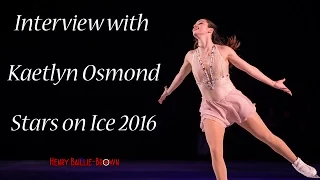 Kaetlyn Osmond - Stars on Ice Interview 2016