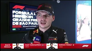 Max Verstappen Bizzare Interview Post race Sao Paulo 2022