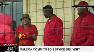 Malema commits to service delivery