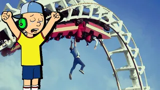 Caillou Causes a  Roller Coaster Accident/Grounded
