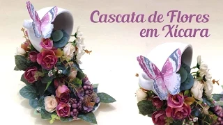 Cascata de Flores em Xícara