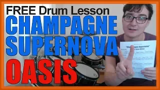 ★ Champagne Supernova (Oasis) ★ FREE Video Drum Lesson | How To Play SONG (Alan White)
