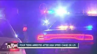 4 teenagers arrested in I-25 high-speed chase