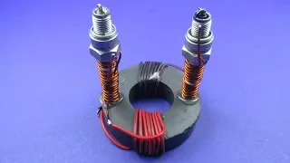 Easy Free energy Experiment Generator Magnets and Spark Plug, 100% Work