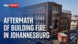 Aftermath of Johannesburg building fire