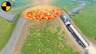 Cars vs Volcano #2 😱 BeamNG.Drive