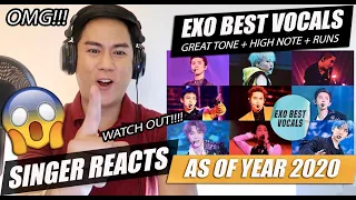 EXO BEST LIVE VOCALS 2020 | SINGER REACTION