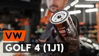 How to change oil filter and engine oil on VW GOLF 4 (1J1) [TUTORIAL AUTODOC]