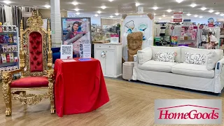 HOMEGOODS SOFAS ARMCHAIRS CHAIRS CONSOLE TABLES FURNITURE SHOP WITH ME SHOPPING STORE WALK THROUGH