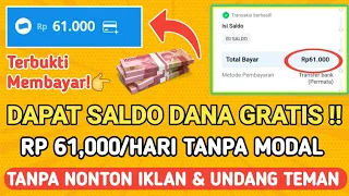 Dapat Uang Gratis! 61.000💸Langsung Masuk Ke DANA - cara mendapatkan saldo dana gratis