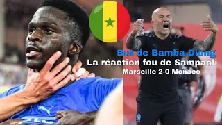 But de Bamba Dieng La réaction fou de Sampaoli, OM 2-0 Monaco