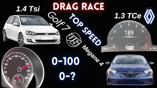 Renault Megane 4 1.3 Tce 140 Hp EDC VS Vw Golf 7 1.4 TSi 140 Hp Top Speed Hızlanma acceleration test