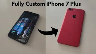 Custom Red And Black iPhone 7 Plus Full Restoration/Repair