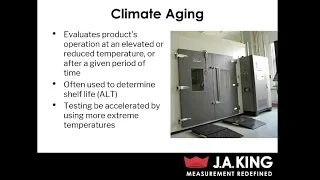 J.A. King Webinar - Intro to Climate Testing