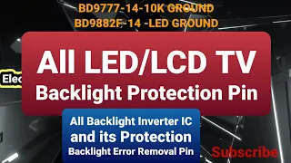 All Led /lcd Tv Backlight Protection Pin's || Backlight Inverter Ic Protection Removal method ||