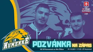 Pozvánka na zápas HC 19 Humenné vs Vlci Žilina