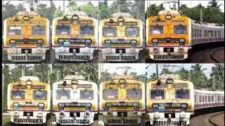 [13 in 1] Amazing Multicolored New Model EMU Local Trains at Kulgachia Station- Indian Railways