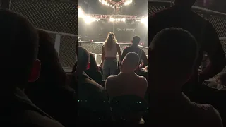 Kayla Harrison Blocks the View during UFC 269