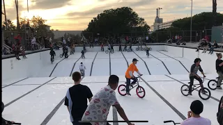 HUNDREDS OF BMX RIDERS BREAK INTO POOL