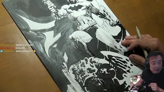 PART 2--Batman Art Stream with Jim Lee | for charity