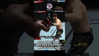 Ovince Saint Preux  gets KO'd in the FIRST MINUTE of the fight
