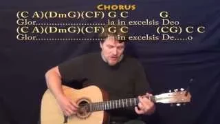 Angels We Have Heard On High - Fingerstyle Guitar Cover Lesson with Lyrics/Chords