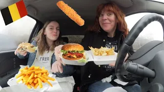 MUKBANG Belge ! En DayjeeMobile : frites, Burger et Poulycroc  😋🇧🇪