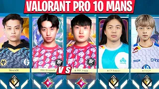 PRX f0rsakeN & Stewie2k Vs PRX Jinggg, C9 Xeppaa, DRX Foxy9 & More In Pro 10 Mans | VALORANT