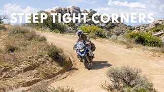 Ride Steep Tight Corners Lesson for ADV and Dual Sport Motorcycles / Hills & Turns