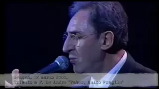 Battiato canta De Andrè e si commuove - Genova 12/03/2000