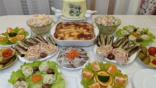 Наш ПРАЗДНИЧНЫЙ СТОЛ - Просто/Быстро и Вкусно//МЕНЮ на праздник//недорогие РЕЦЕПТЫ ПРАЗДНИЧНЫХ БЛЮД