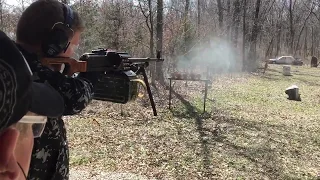 Full auto belt fed PKM light machine gun