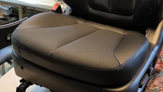 Как самому перешить нижнюю часть сиденья от автомобиля Hyundai Santa Fe. Car seat trim repair.
