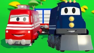 Super Truck a Vlak | Animák z prostředí staveniště s auty a nákladními vozy (pro děti)