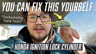 Absolute Noob Fixes Honda Civic Ignition Lock Cylinder EASILY
