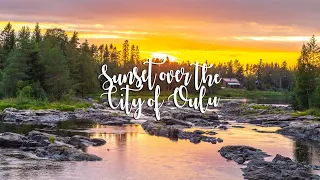 Sunset over the city of Oulu| Oulu, Finland | Cinematic Drone Footage | DJI | CANON